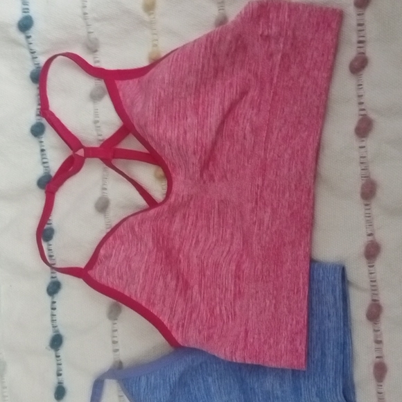 Girls AK  AKAMC Sports Bra  Pink / Blue XL Set Of 2 - Picture 3 of 8